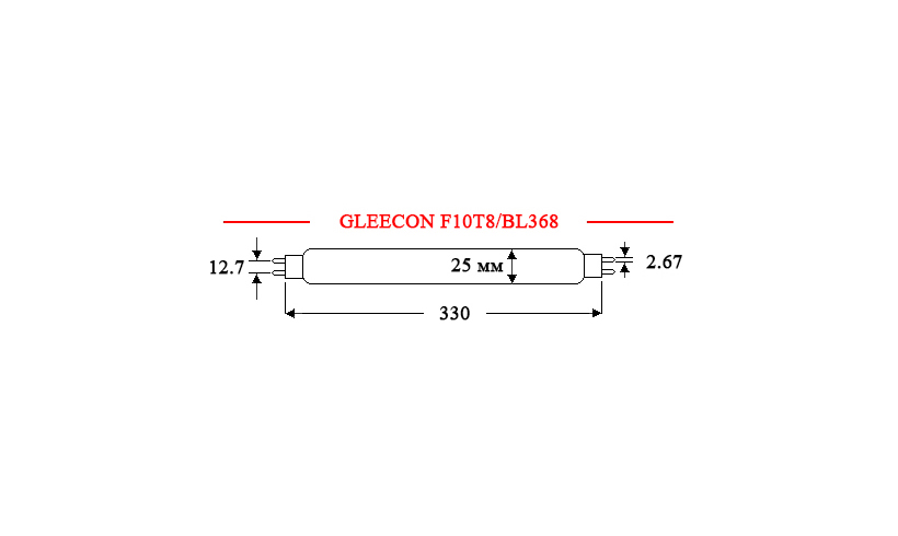 Ультрафиолетовая лампа GLEECON F10T8/BL368 — изображение 2