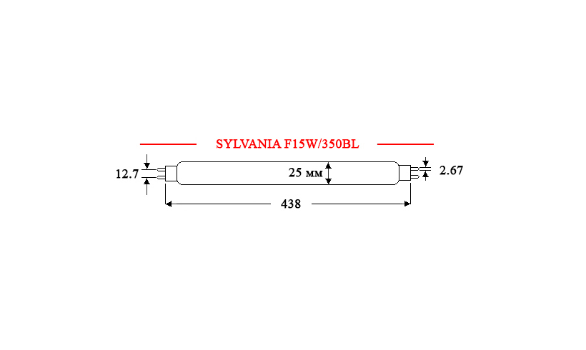 Ультрафиолетовая лампа SYLVANIA F15W/350BL — изображение 3
