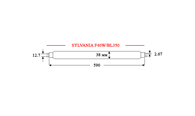 Ультрафиолетовая лампа SYLVANIA F40W/2Ft/BL368 — изображение 2