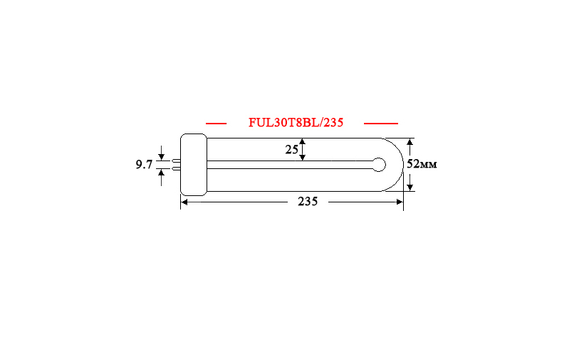 Ультрафиолетовая лампа FUL30T8BL/235 — изображение 2