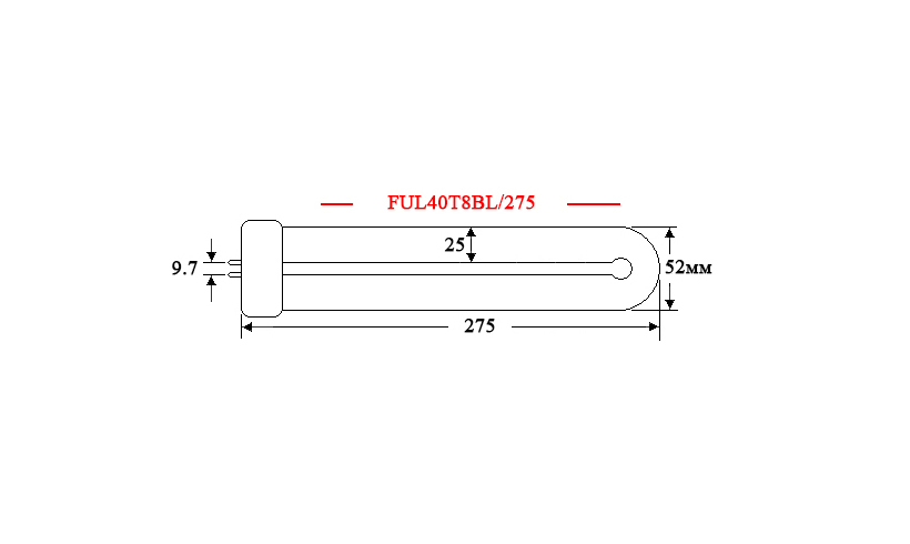 Ультрафиолетовая лампа FUL40T8BL/275 (LP 408) — изображение 2