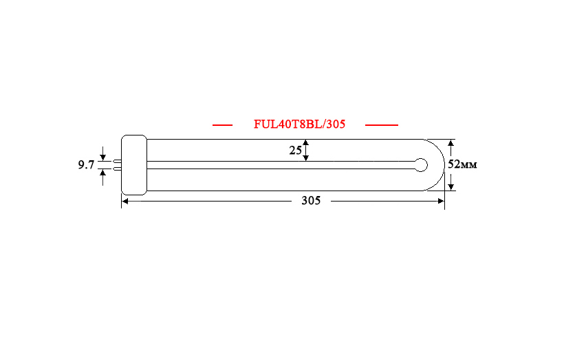 Ультрафиолетовая лампа FUL40T8BL/305 — изображение 2